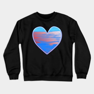 Red And Blue Big Heart. Love. Crewneck Sweatshirt